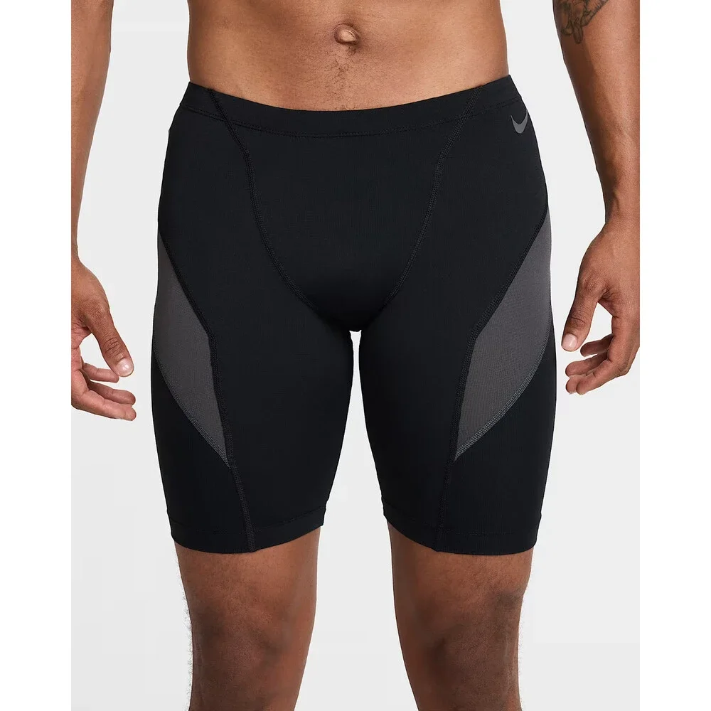 Nike HydraStrong Jammer SwimSuit Men's 24 Black Gray Colorblock Pull-On SRT512